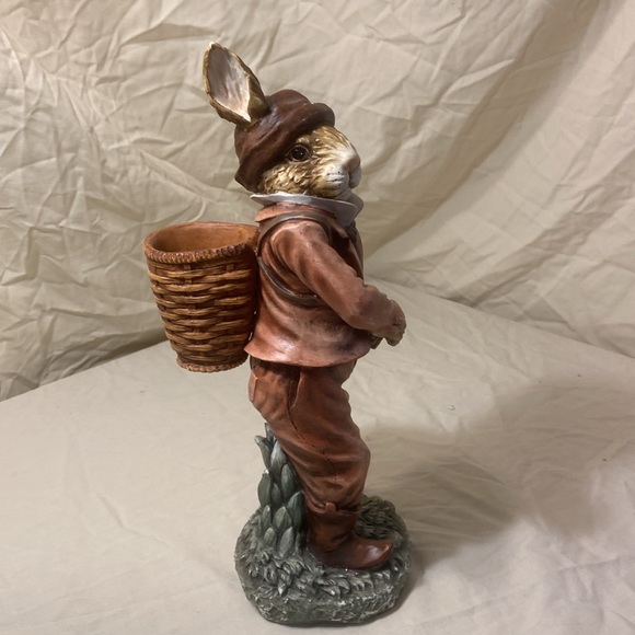 Henri Chrisdon "MR. RABBIT" w/Basket Resin Figurines ~ 2002 ~ 12" Tall - Picture 2 of 5
